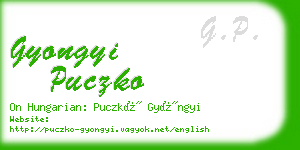 gyongyi puczko business card